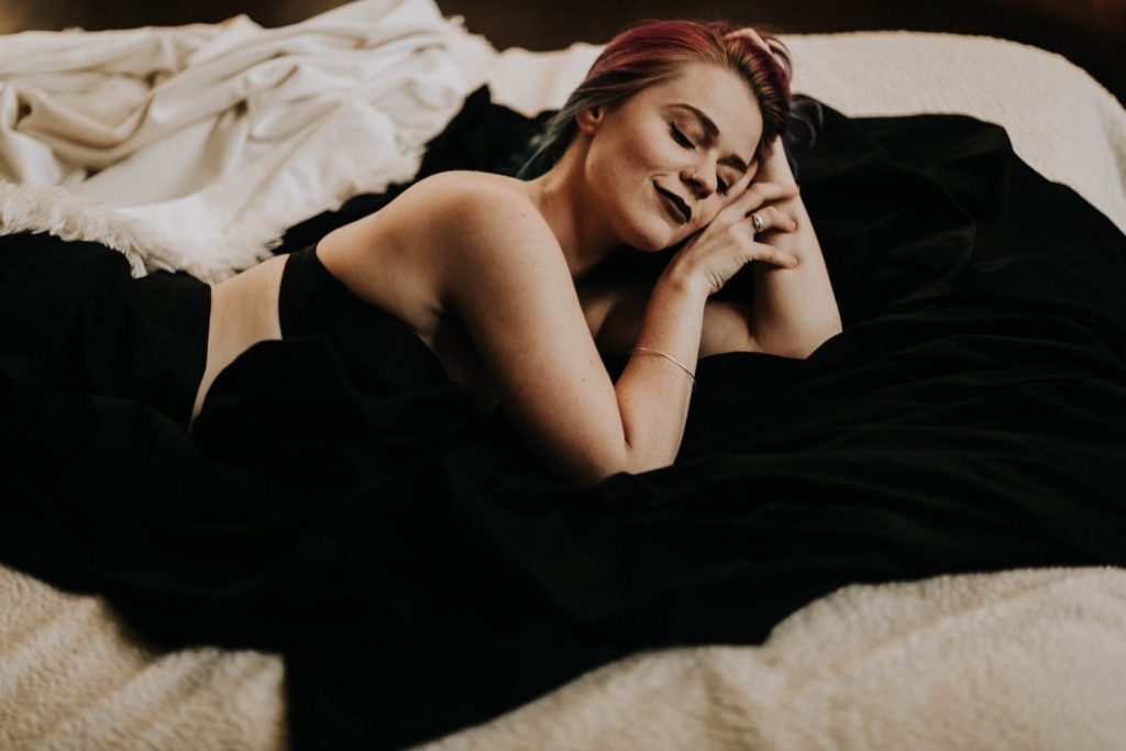dark and moody boudoir photos