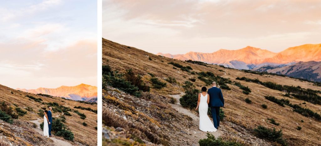 Rocky Mountain post-wedding adventure session in Estes Park Colorado