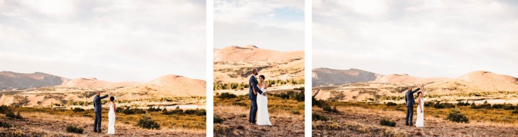 sunrise adventure session in Rocky Mountain National Park | Colorado mountain wedding photographers