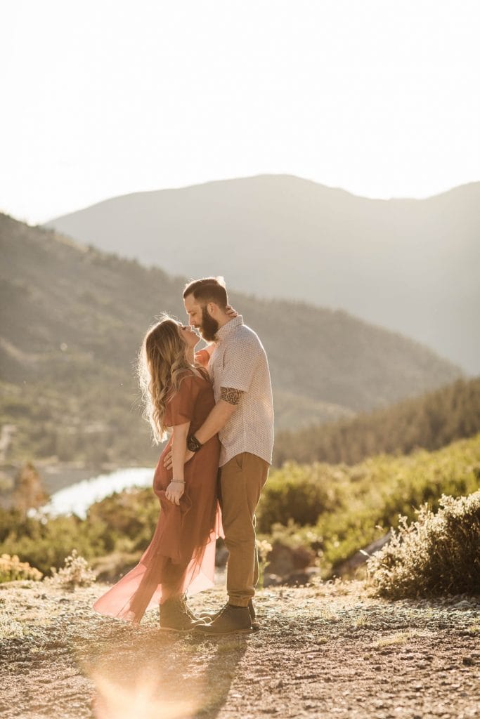 gorgeous mountain engagement photos in the mountains of Breckenridge | Colorado elopement and adventure wedding photos