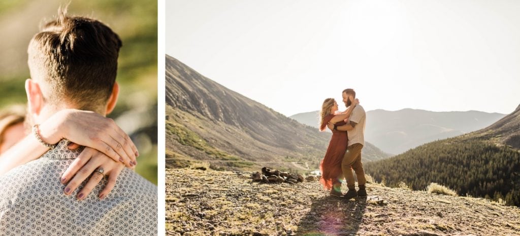 super romantic adventurous engagement photos in Breckenridge for an eloping couple | Colorado elopements