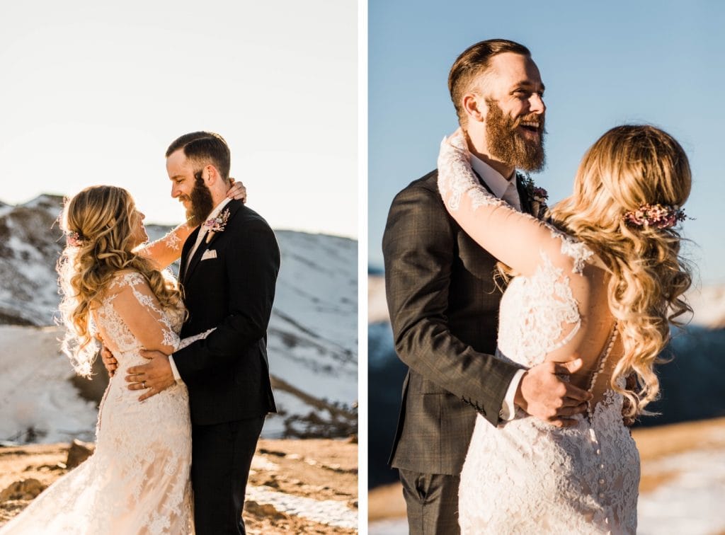 couple enjoying their first dance for their Sapphire Point Overlook wedding