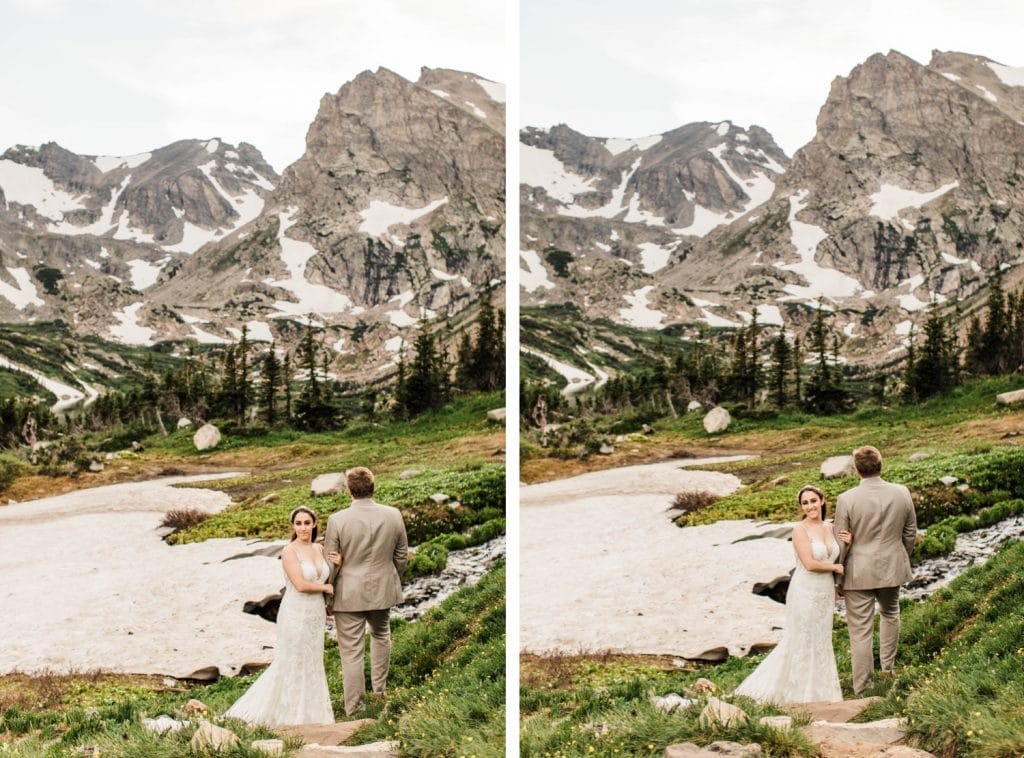 mountain wedding in Colorado photographed by Colorado mountain wedding photographers