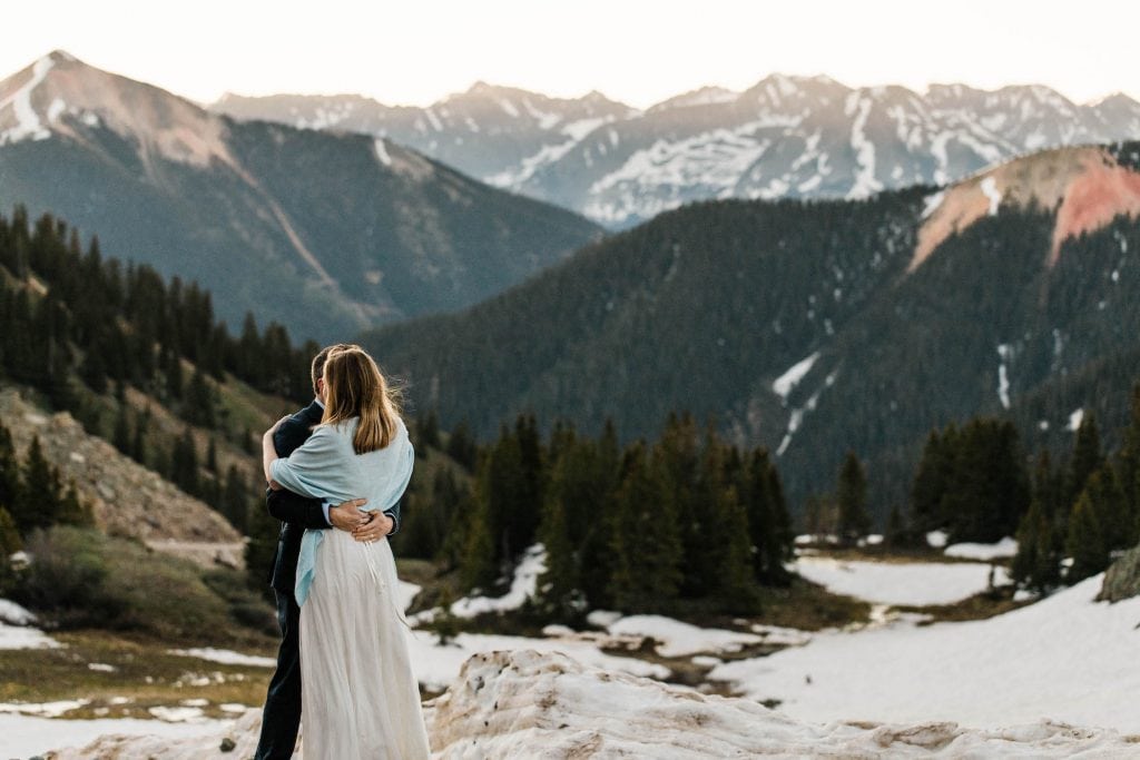 what does it mean to elope | couple eloping in the mountains