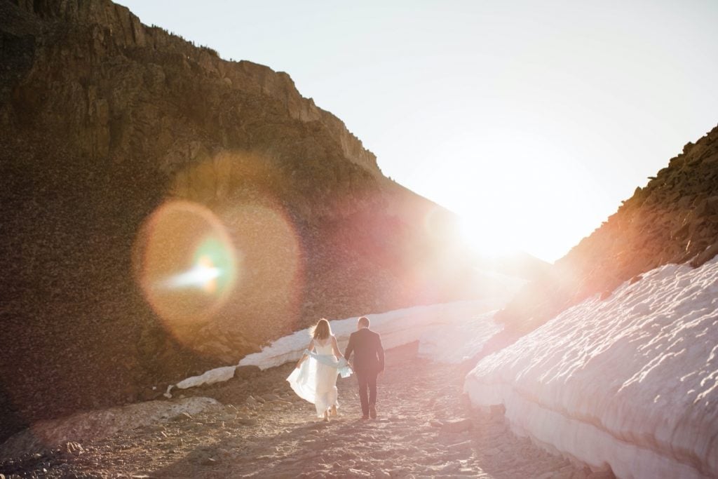 Telluride hiking elopement at sunrise