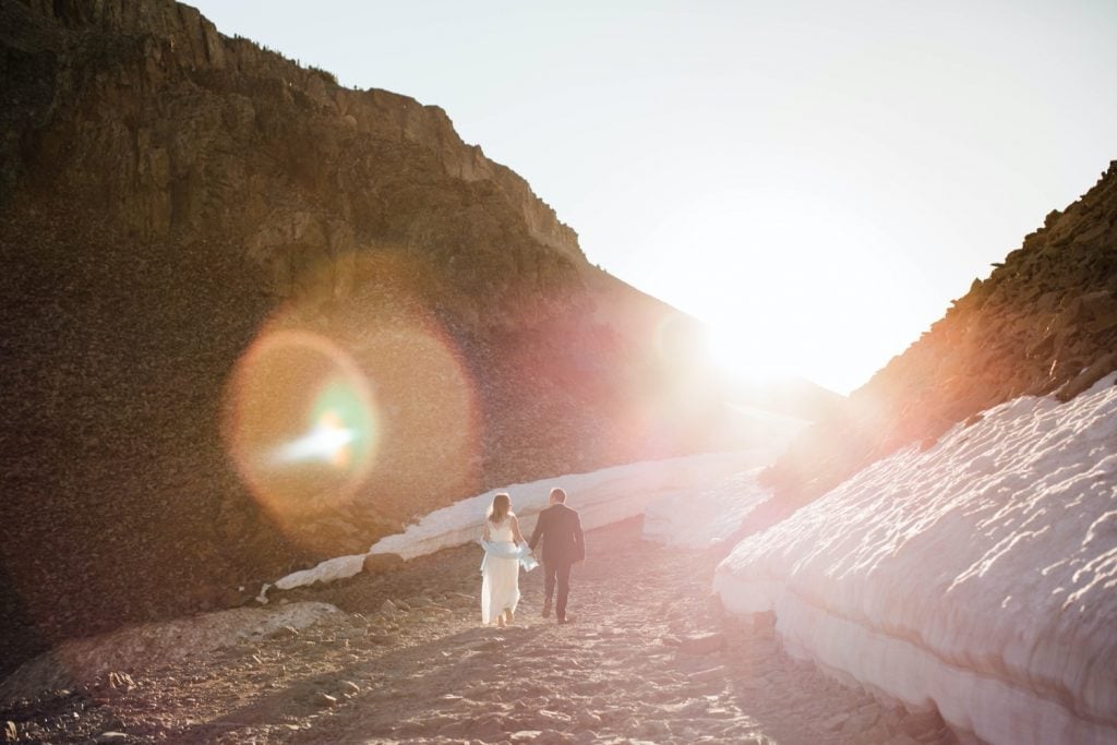 Telluride hiking elopement at sunrise