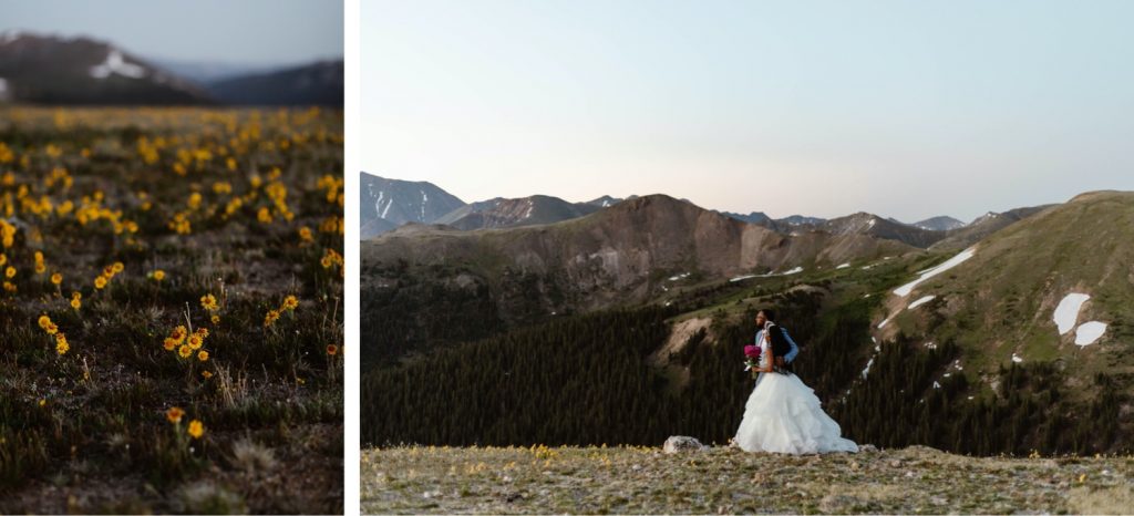 blue hour Aspen Colorado elopement photos