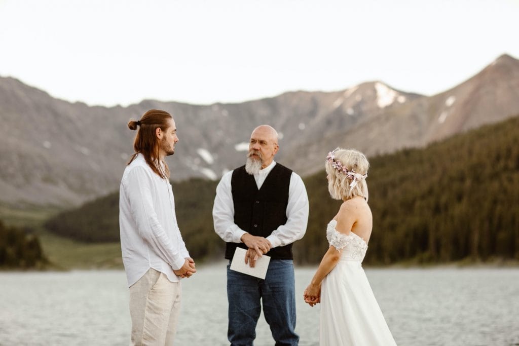 lakeside wedding ceremony