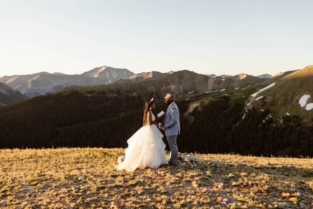 Aspen Colorado elopement at sunrise