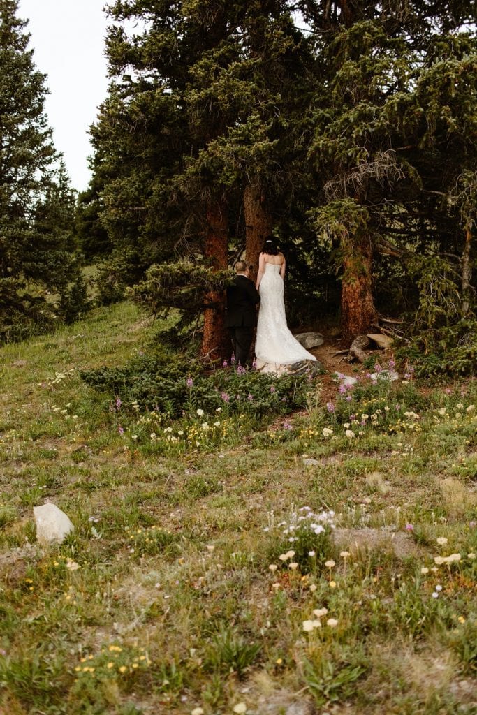 photo of couple in the forest during their destination elopement