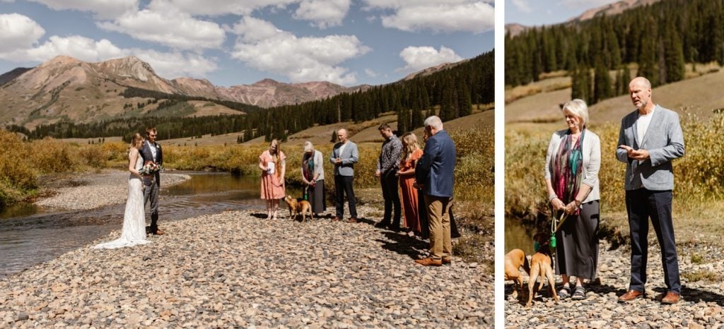 Crested Butte elopement ceremony