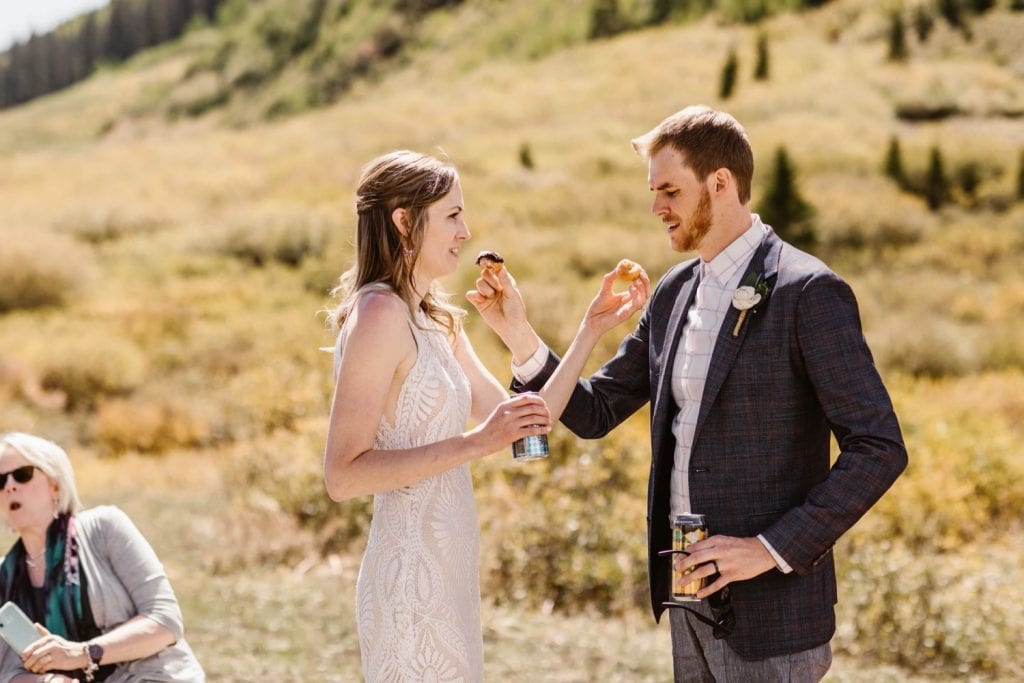 Crested Butte elopement camp-style picnic reception