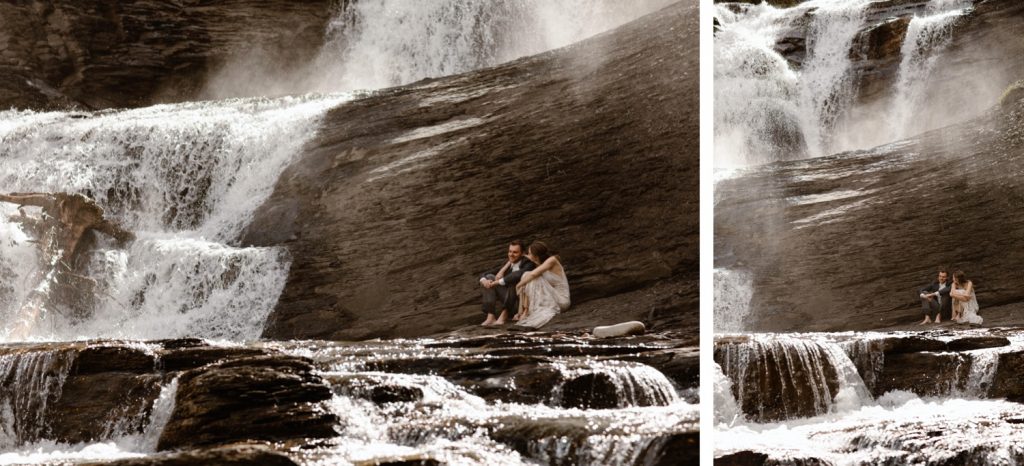 Crested Butte waterfall elopement photos