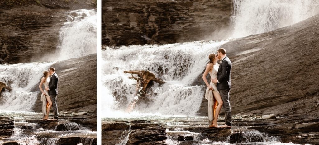 Crested Butte waterfall elopement photos