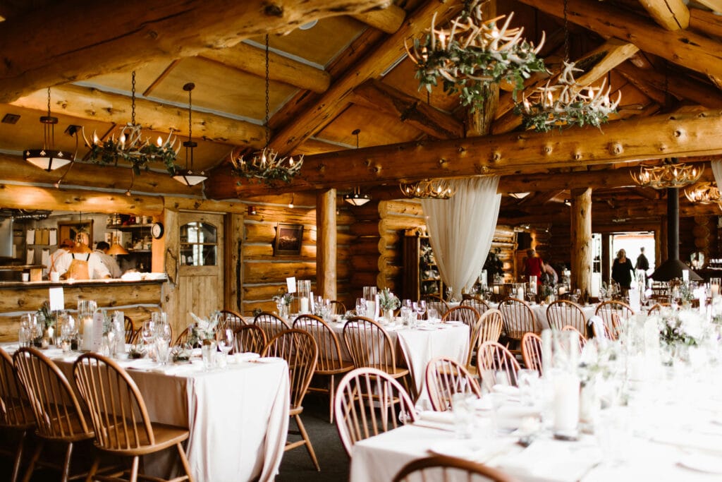 dining room of Pine Creek Cookhouse Aspen CO